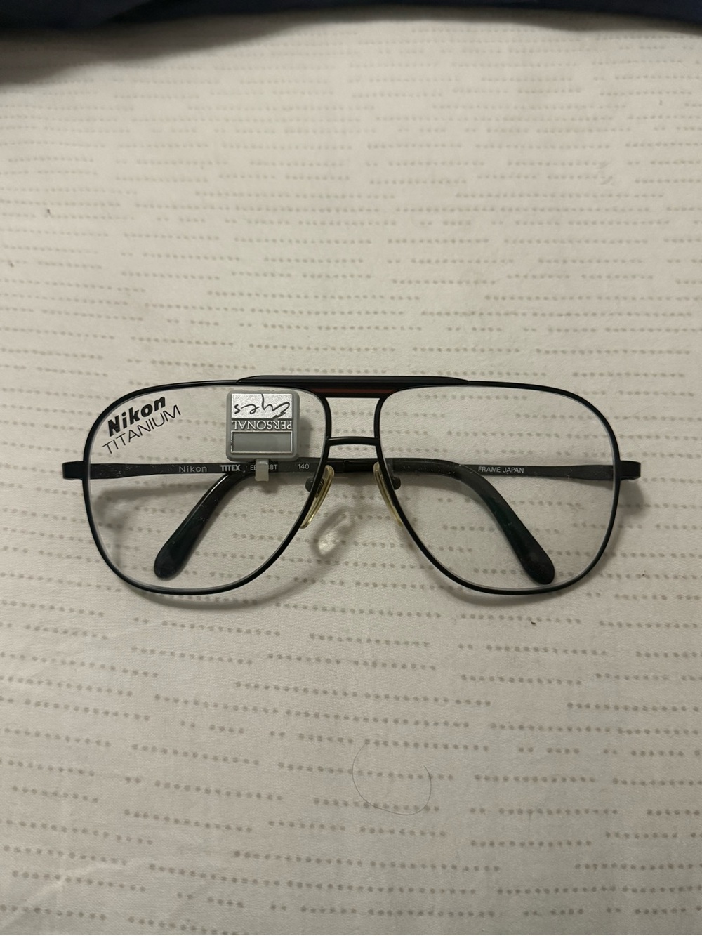 Vintage 1980’s Nikon Black Titanium Eyeglass Frames with Clear Lenses NWT